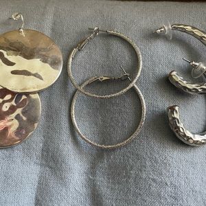 Vintage Fashion jewelry earrings. Sold as a bundle. All three pairs